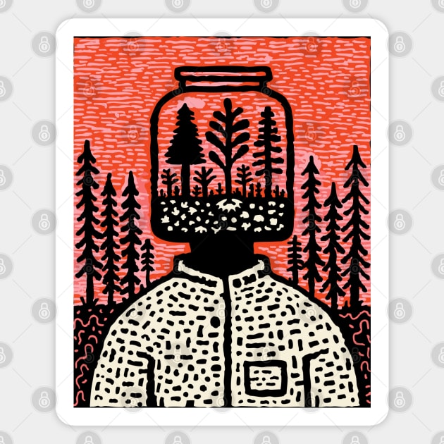 Nature Within | Surreal Botanical Art Magnet by TuncGK